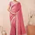pink heavy zari box pallu embroidery work silk blend saree