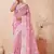 indian dusty pink resham sequins embroidery work silk blend saree