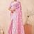 indian dusty pink resham sequins embroidery work silk blend saree