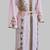 Pink Goldan stone and  Beads  Moroccan Kaftan With hijab 