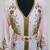 Pink Goldan stone and  Beads  Moroccan Kaftan With hijab 