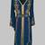 cobalt blue Goldan stone and  Beads  Moroccan Kaftan With hijab 