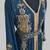 cobalt blue Goldan stone and  Beads  Moroccan Kaftan With hijab 