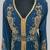 cobalt blue Goldan stone and  Beads  Moroccan Kaftan With hijab 