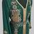 Dark Green Goldan stone and  Beads  Moroccan Kaftan With hijab 