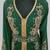 Dark Green Goldan stone and  Beads  Moroccan Kaftan With hijab 