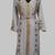 Grey Goldan stone and  Beads  Moroccan Kaftan With hijab 