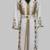 Off-White Goldan stone and  Beads  Moroccan Kaftan With hijab 