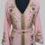 Peach Goldan stone and  Beads  Moroccan Kaftan With hijab 