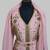 Peach Goldan stone and  Beads  Moroccan Kaftan With hijab 