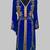 Royal Blue Goldan stone and  Beads  Moroccan Kaftan With hijab 