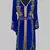 Royal Blue Goldan stone and  Beads  Moroccan Kaftan With hijab 