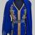Royal Blue Goldan stone and  Beads  Moroccan Kaftan With hijab 