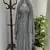 Grey Silver stone and  Beads  Moroccan Kaftan With hijab 