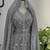 Grey Silver stone and  Beads  Moroccan Kaftan With hijab 