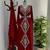 Maroon Silver stone and  Beads  Moroccan Kaftan With hijab 