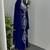 Navy Blue Silver stone and  Beads  Moroccan Kaftan With hijab 