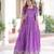 Purple sequins Zari embroidered Kurti