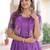 Purple sequins Zari embroidered Kurti