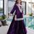 Purple Embroidered velvet salwar suit