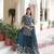 Teal Embroidered salwar suit with dupatta