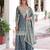 Grey Embroidered salwar suit with dupatta