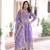 Purple Embroidered salwar suit with dupatta