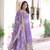 Purple Embroidered salwar suit with dupatta