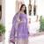 Purple Embroidered salwar suit with dupatta