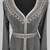 Grey Silver stone and  Beads  Moroccan Kaftan With hijab 
