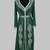 Dark Green Silver stone and  Beads  Moroccan Kaftan With hijab 