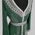 Dark Green Silver stone and  Beads  Moroccan Kaftan With hijab 