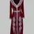 Maroon Silver stone and  Beads  Moroccan Kaftan With hijab 