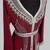 Maroon Silver stone and  Beads  Moroccan Kaftan With hijab 