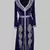 Navy Blue Silver stone and  Beads  Moroccan Kaftan With hijab 