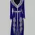 Royal Blue Silver stone and  Beads  Moroccan Kaftan With hijab 