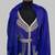 Royal Blue Silver stone and  Beads  Moroccan Kaftan With hijab 