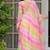 Multi printed chinnon lehriya anarkali and pant and dupatta