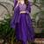 Purple silk embroidered kurta and pant and dupatta