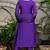 Purple silk embroidered kurta and pant and dupatta