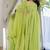 Green chikankari emboridered anarkali and pant and dupatta