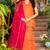 Orange emboridered upada silk kurta and sjarara and pink lace work dupatta