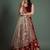 Maroon Zari And Sequins Embroidered Semi Velvet Semi Stitched Lehenga Choli For Wedding