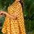 Yellow organza printed kurta and sharara and dupatta