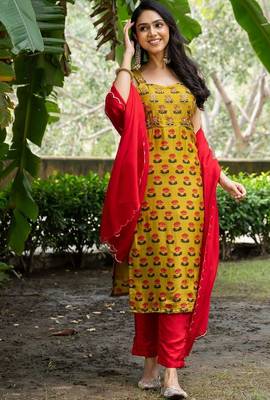 Green upada silk printed and pink upada silk pant and pink organza dupatta 2