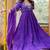 Purple upada silk handwork anarkali and pant and dupatta