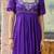 Purple upada silk handwork anarkali and pant and dupatta