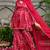 Maroon chinnon bandhej printed kurta and sharara and dupatta