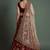 Maroon Zari And Sequins Embroidered Semi Velvet Semi Stitched Lehenga Choli For Wedding