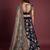 Navy Blue Velvet Stone Work Embroidered Traditional Lehenga Choli With Net Dupatta